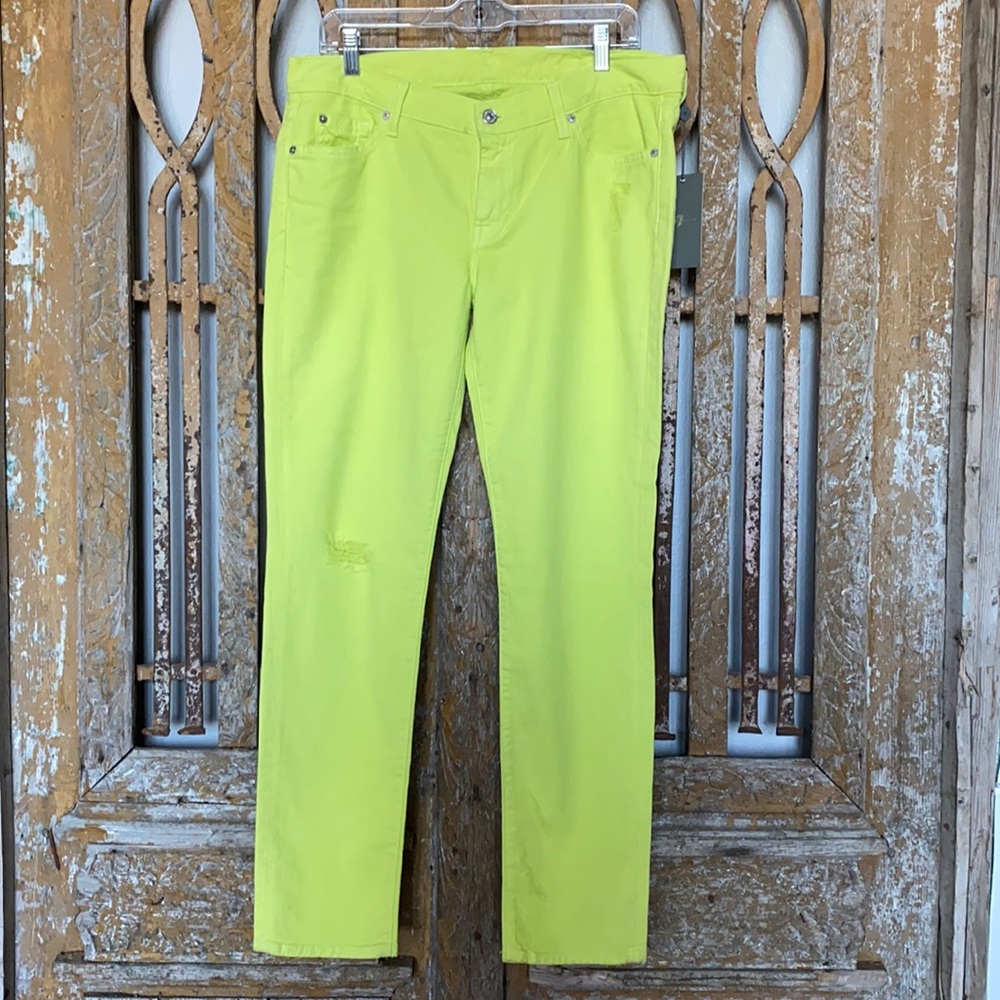 7 FOR ALL MANKIND BRIGHT JEANS 32 NEW THE SLIM CIGARETTE
